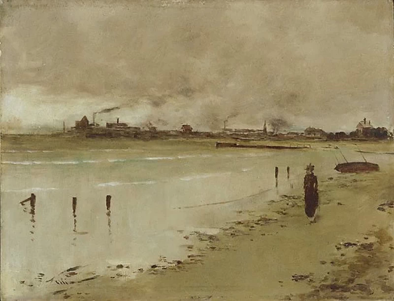 Scena sulla spiaggia, Hobson's Bay